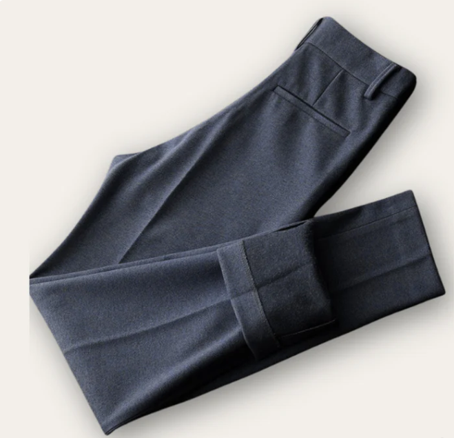 Men’s Comfort Trousers | Premium Poly-Cotton | Modern Fit | Casual Style - Blue / XS - Trousers