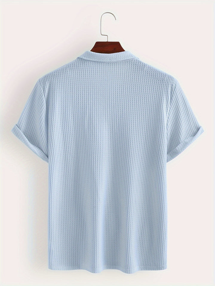 Men’s Shirt | Airy Fabric with Semi-Transparency | Short Sleeve - Shirt
