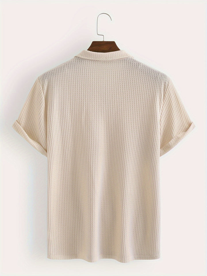 Men’s Shirt | Airy Fabric with Semi-Transparency | Short Sleeve - Shirt