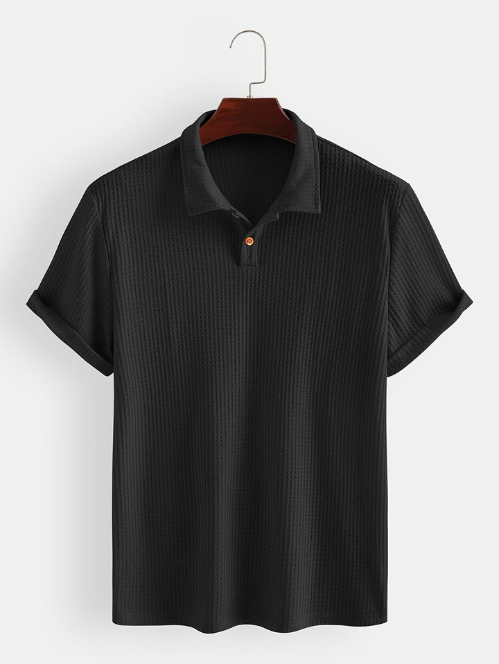 Men’s Shirt | Airy Fabric with Semi-Transparency | Short Sleeve - Black / S - Shirt