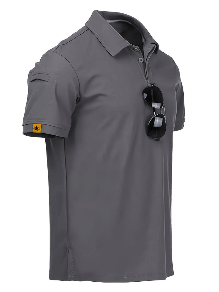 Men’s Tactical Polo Shirt | Breathable and Lightweight | Short Sleeve - Grey / S - Shirts
