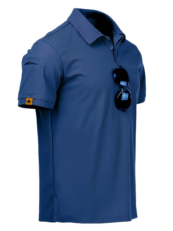 Men’s Tactical Polo Shirt | Breathable and Lightweight | Short Sleeve - Blue / S - Shirts